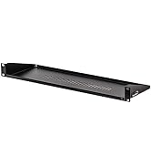 NavePoint Cantilever Server Shelf Vented Shelves Rack Mount 19 Inch 1U Black 6 Inches (150mm) deep