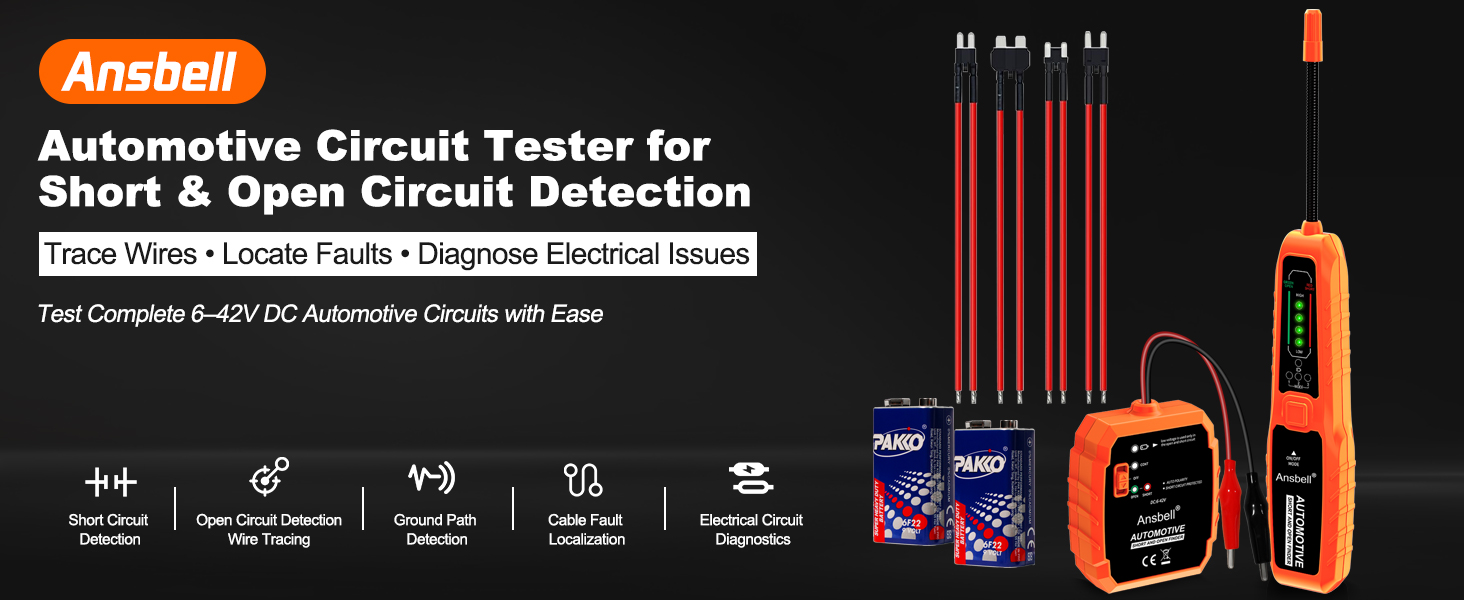 Automotive Circuit Tester for Short & Open Circuit Detection