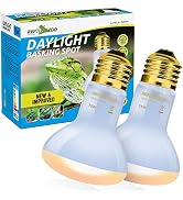 REPTI ZOO 2 Pack 75W Reptile Neodymium Daylight Basking Spot Lamp UVA Bulb Reptile Heat Lamp for ...