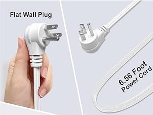 Flat Plug Power Cord