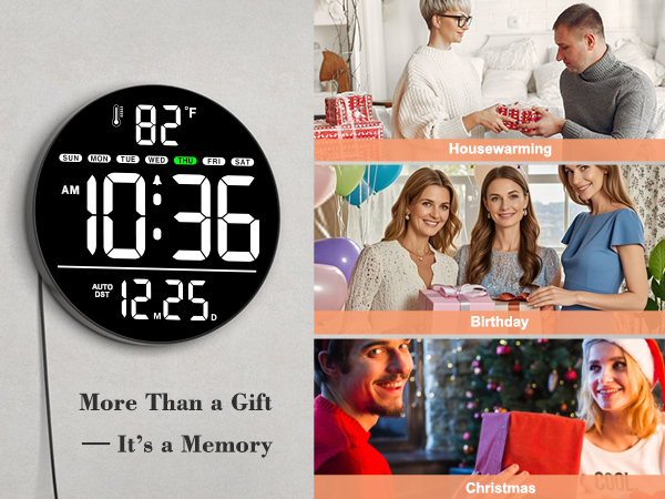 large digital wall clock