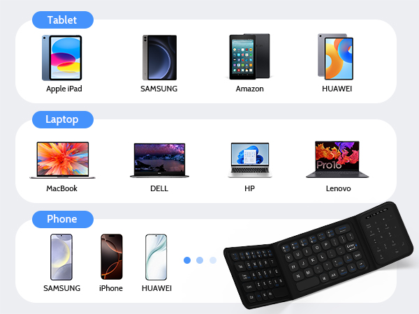 Foldable Bluetooth Keyboard