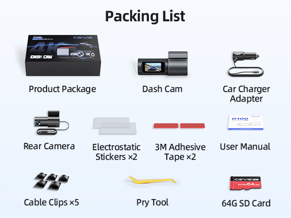 Dashcam front and rear
