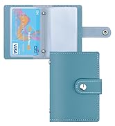 GAUENEEN Leather Business Card Holder, 26 Card Slots, RFID Blocking Secure Professional Card Orga...