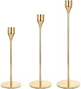 NLBTW Gold Candle Holders for Taper Candles Set of 3,Metal Decorative Candlestick Holders for Tab...