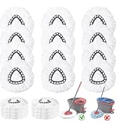 15 Pack Spin Mop Replacement Heads, Mop Replace Head Easywring 1-Tank System, Mop Head Replacemen...