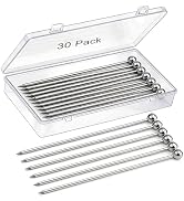 30 Pcs Metal Cocktail Picks, AIMEIKI Stainless Steel Cocktail Skewer Reusable Martini Olive Picks...
