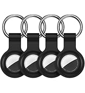 Compatible with AirTag Holder Case Keychain 4 Pack,for AirTag 2nd & 1st Generation Key Chain Ring...