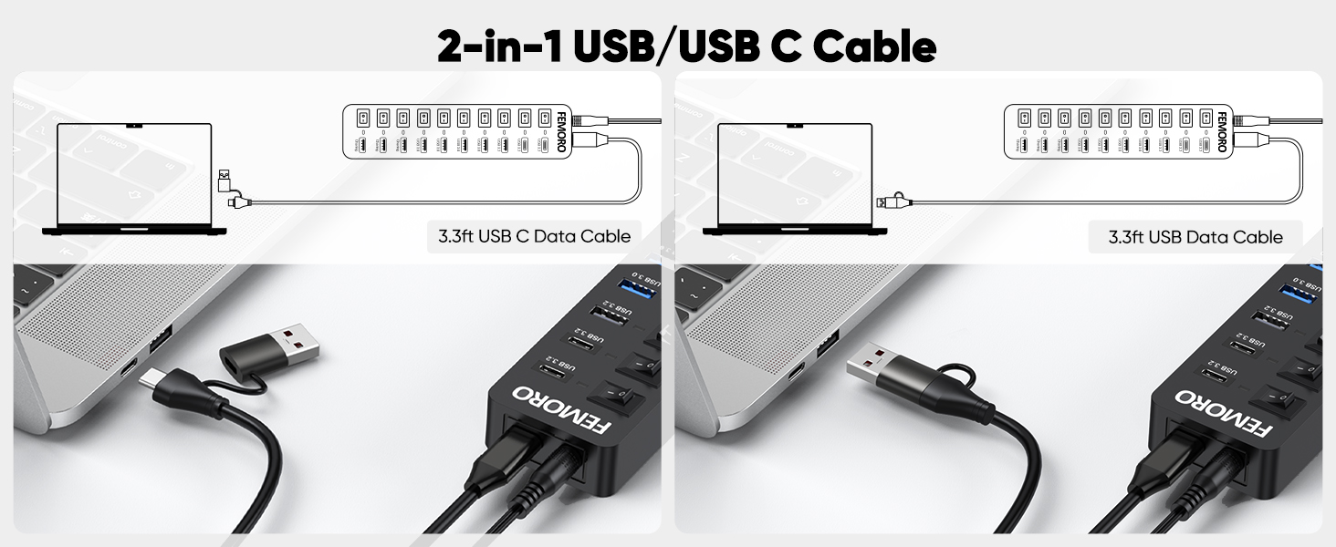 Powered USB Hub 10Gbps