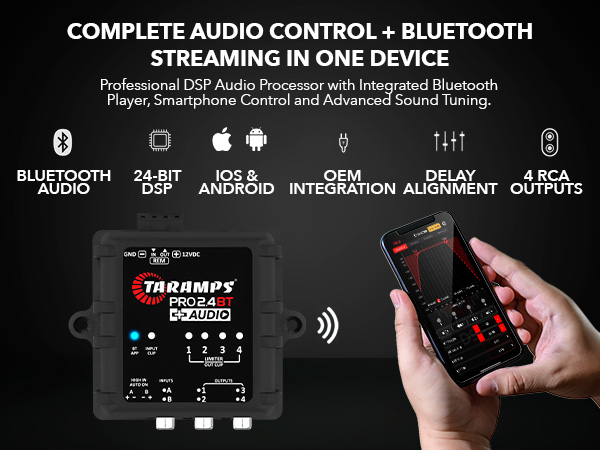 DSP PRO 2.4 BT+ Audio Digital Processor for Advanced Car Audio Tuning
