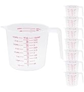 8 Pcs 4 Cup Capacity Plastic Measuring Cup, 32 Oz/1000 ml Clear Graduated Measuring Cups Plastic ...