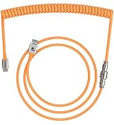 Lexonelec Custom Coiled Keyboard Cable, 2.0M(0.66ft) USB-C to USB-A TPU Mechanical Keyboard Cable...
