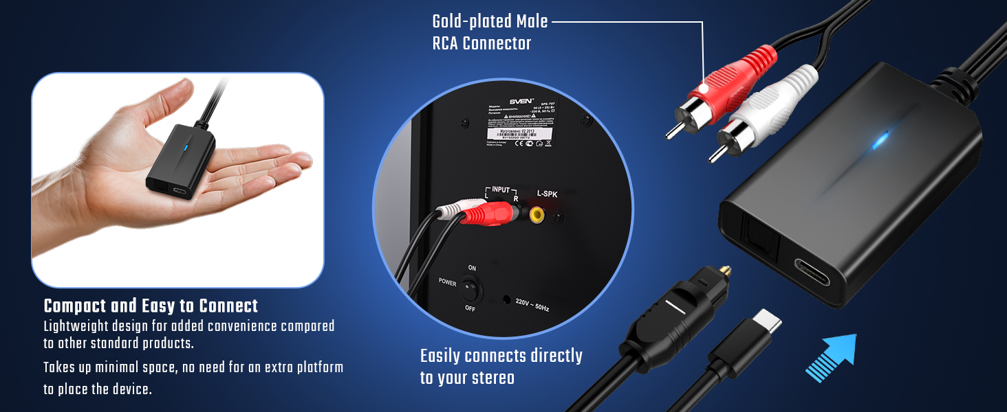 rca to optical audio converter