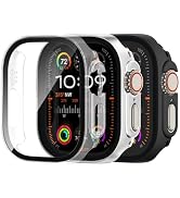 Adorve Compatible with Apple Watch Ultra/Ultra 2/Ultra 3 Screen Protector, Hard PC Face Cover wit...