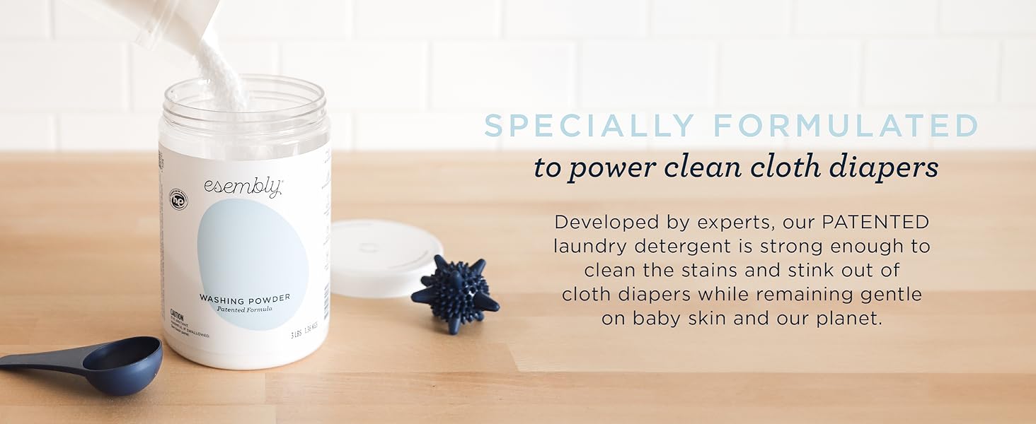 Specially formulated to power clean cloth diapers