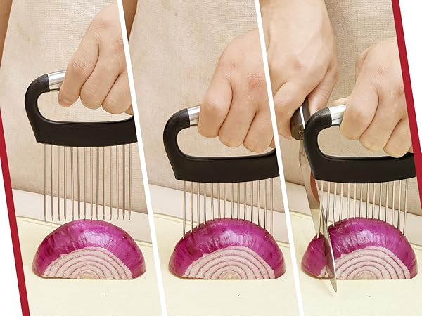 stainless steel onion slicer