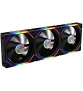 GAMDIAS 3X 120mm ARGB PWM Case Fans, 2 Blades (Standard & Reverse Blades) in 1 Computer Fan Pack,...