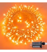 JMEXSUSS 150LED Orange Halloween Lights Indoor Outdoor, Connectable Christmas String Lights Indoo...