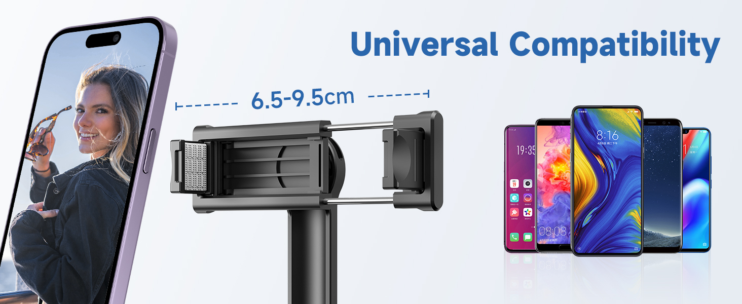 75" Phone Tripod, Selfie Stick Tripod with Remote and Phone Holder