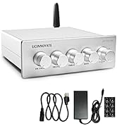 UCINNOVATE Bluetooth Stereo Audio Receiver Amplifier, Hi-Fi Class D Audio Amp with Subwoofer AUX...