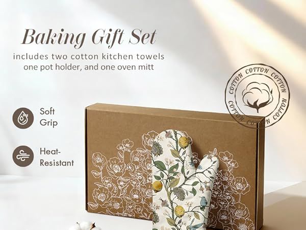 Miss Adola Cotton Kitchen Towels, Oven Mitt and Pot Holder Sets