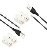 shibagoods USB 2.0 Male 2Pin Pigtail Cable 1.64ft, 24AWG 2A 5V Type A USB Extension Cable,DIY Rep...