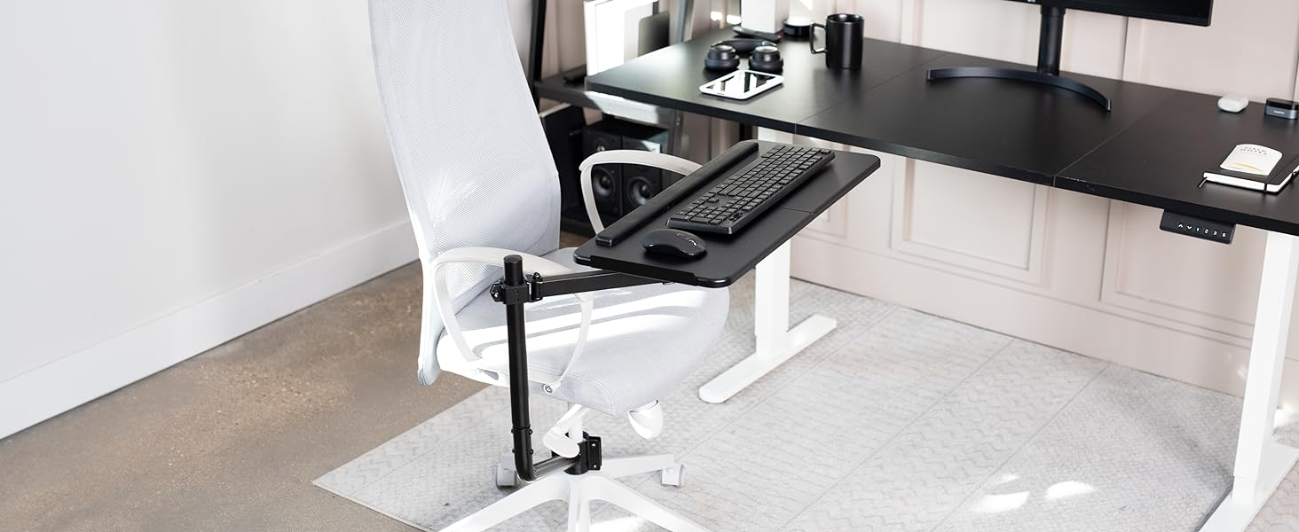 chair mount keyboard tray