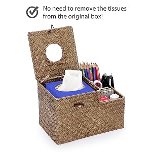no need to remove the tissues from the original box