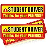 Smeyta Sticker for Car Window 3PC,No Magnetic Car Sticker and Decal,Removable Student Driver Safe...