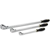 Titan 11303 3-Piece 36-Tooth Extra-Long Flex Head Ratchet Set
