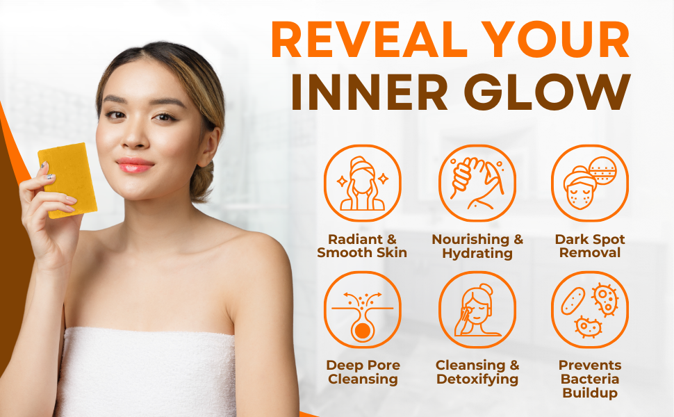 wash jabon para la cara limpiador exfoliante para el cuerpo y la cara con cúrcuma barra de jabón de