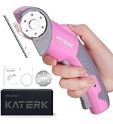 Katerk Cordless Electric Scissors with Safety Lock & LED Light, Pocket-sized Box Carpet Cardboard...