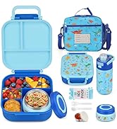 Itslife Soup Thermo Leakproof Lunch Box Set | 4 Compartment Bento Container, 7 oz Insulated Soup ...