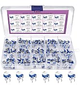 Taiss 150PCS Variable Resistor Potentiometer 6mm Potentiometer kit 15 Values 100 Ohm- 2M Ohm Pote...