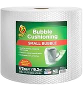 Duck Brand Small Bubble Cushioning Wrap for Moving & Shipping - 175 FT Bubble Packing Wrap for Ex...