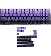 YMDK 124 Keys ANSI ISO Dyed Purple Gradient PBT OEM Profile Keycap for 104 87 61 64 68 84 96 MX S...