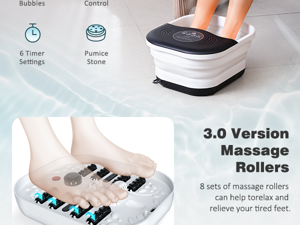 Collapsible Foot Spa with Heat pedicure foot spa foot bath soak tub