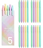 Lanxivi 20 Pieces Gel Ink Pens Black Refill, Quick Dry Retractable Ink Pens Rolling Ball Pens 0.5...