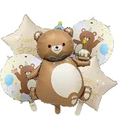 5 Pcs Magic Bear Birthday Party Balloons