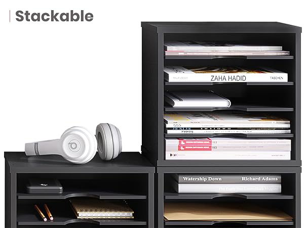 Paper Holder for Desk Black