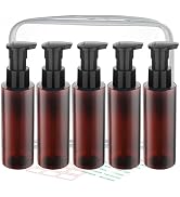 Cosywell Plastic Pump Bottles Dispenser Leak Proof 3.5oz/105ml 5 Pack Portable Empty Refillable C...