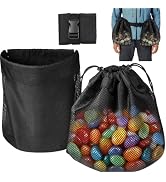 2 Pack Waist Mesh Foraging Bag, Folding Rock Collecting Bag, Foraging Pouch for Rock Hounding, Mu...