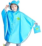 AIWUHE Kids Rain Poncho Cartoon Raincoat Jacket Cute Rain Coat Toddler Boys Girls Rain Cape Light...