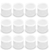 12 Pcs Clear Round Plastic Storage Containers Jar 3.72 oz - D/2.36 x H/2.13 in, Clear Round Bead ...