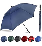 ZDSSM Automatic Open Golf Umbrella, 54/62/68/72 inch Extra Large Oversize Double Canopy Vented St...