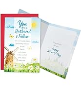 Ogeby Cute Father's Day Card for Husband, Sweet Windmill Fathers Day Card from Wife, You Are A Hu...