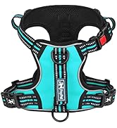 PoyPet No Pull Dog Harness, No Choke Front Clip Reflective Dog Vest with Soft Padded Vertical Han...