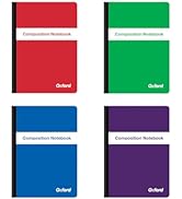 Oxford Poly Composition Notebook 4 Pack, Compact Size, 5 x 7 Inches, College Ruled, 80 Sheets, As...