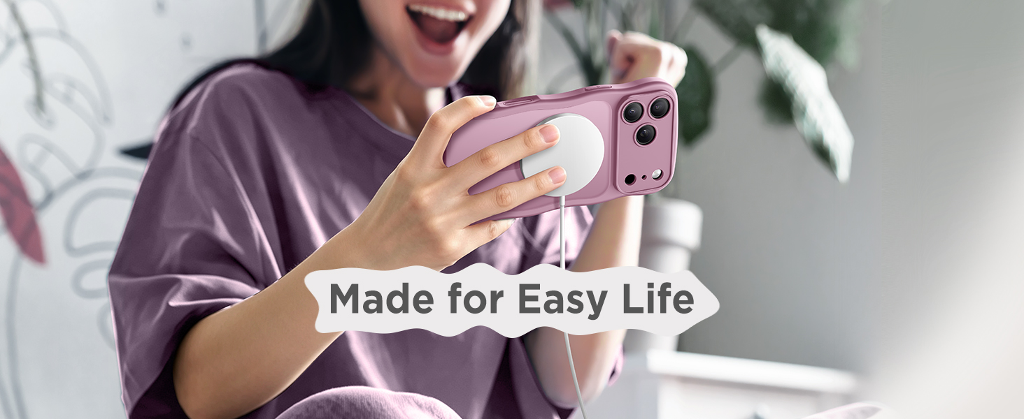 For iPhone 18 Pro Max Case Compatible with MagSafe Wavy Shockproof Slim Cute Wave Drop Protection