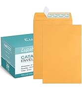 Eupako Catalog Envelopes 6x9 Small Brown Envelopes Self Seal 250 Pack for Mailing, Organizing, St...